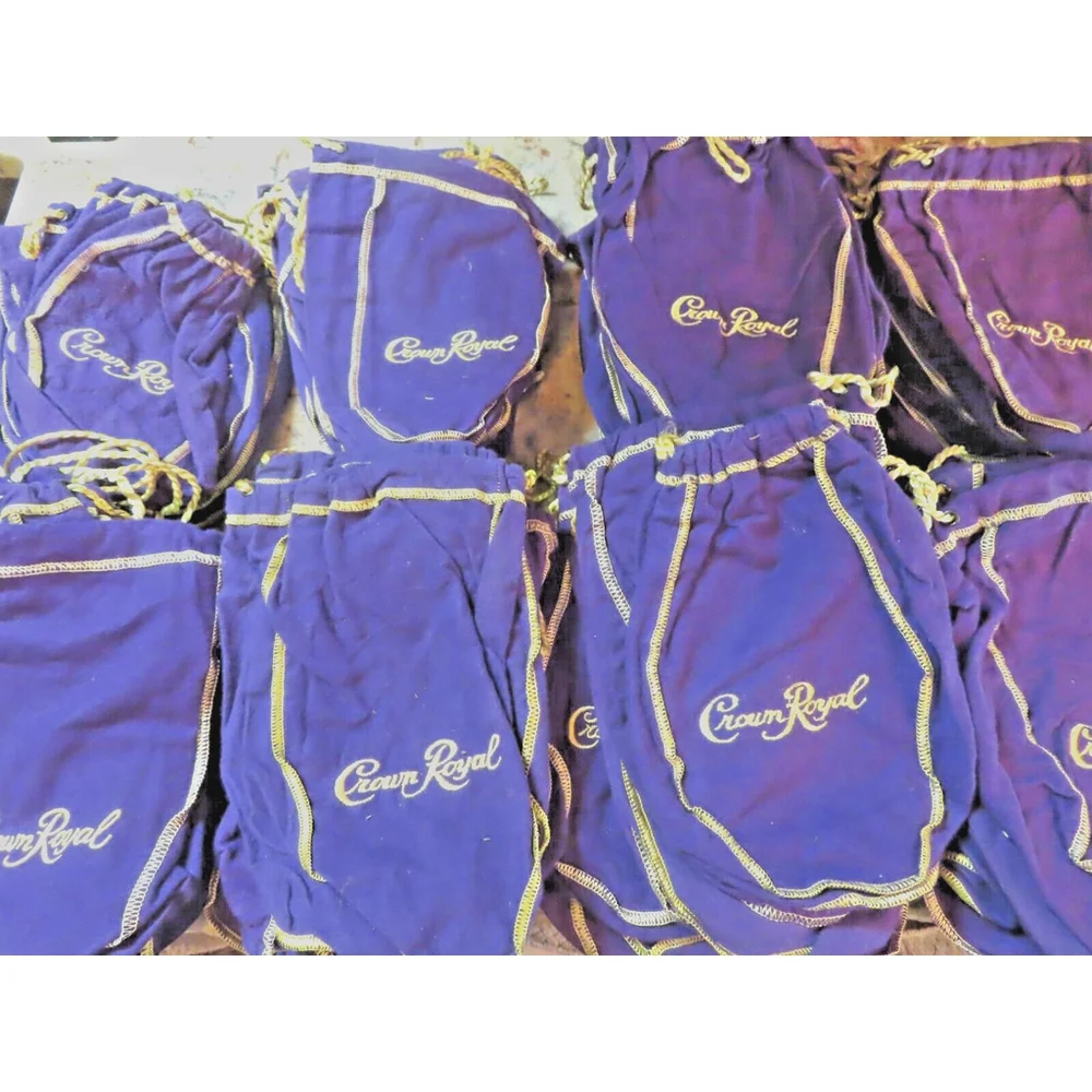 Huge Lot 80 Crown Royal Purple Drawstring Bags 8